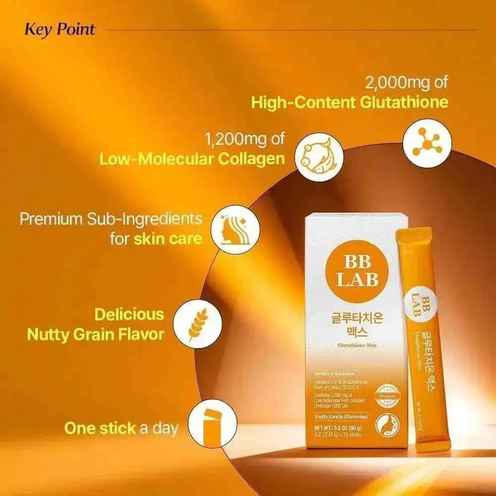 [Bright &amp; Bounce Duo] Low Molecular Collagen 5000 &amp; Glutathione Max, 3 Boxes Each