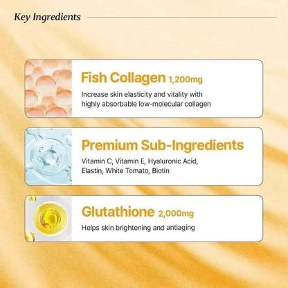 [Bright &amp; Bounce Duo] Low Molecular Collagen 5000 &amp; Glutathione Max, 3 Boxes Each