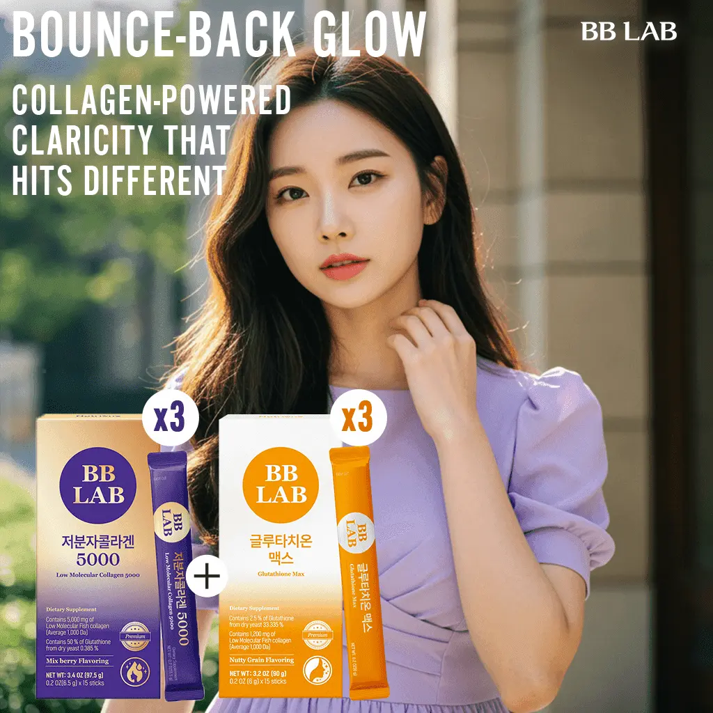 [Bright &amp; Bounce Duo] Low Molecular Collagen 5000 &amp; Glutathione Max, 3 Boxes Each