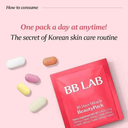 [Bundle] NUTRIONE BB LAB 30days Miracle Beauty Pack (5 tablets x 30 packs) x 3box
