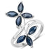 1.75 Carat Genuine Blue Sapphire .925 Sterling Silver Ring  DestGlow