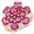 14K Rose Gold Plated 4.52 Carat Genuine Glass Filled Ruby .925 Sterling Silver Ring by Bids.com