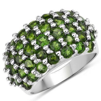 5.04 Carat Genuine Chrome Diopside .925 Sterling Silver Ring by Bids.com