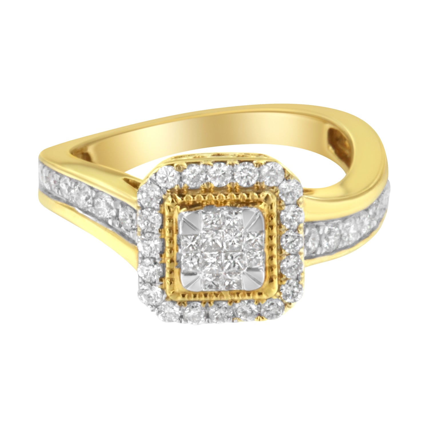 10KT Yellow Gold Diamond Cocktail Ring (5/8 cttw, H-I Color, SI2-I1 Clarity) by Bids.com