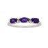 Genuine .70ct Amethyst Diamond Ring Sterling Silver by Bids.com