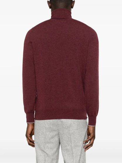 Brunello Cucinelli Men Cashmere Turtle-Neck Sweater by Luosophy