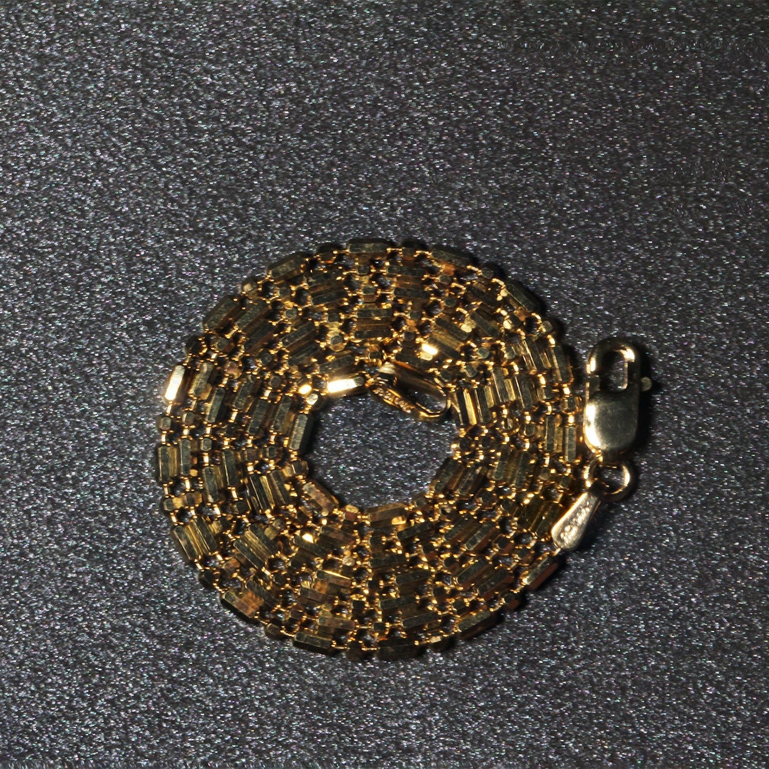 14k Yellow Gold Diamond-Cut Alternating Bead Chain 1.5mm by Bids.com