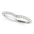 14k White Gold Curved Pave Setting Diamond Wedding Ring (1/8 cttw) by Bids.com