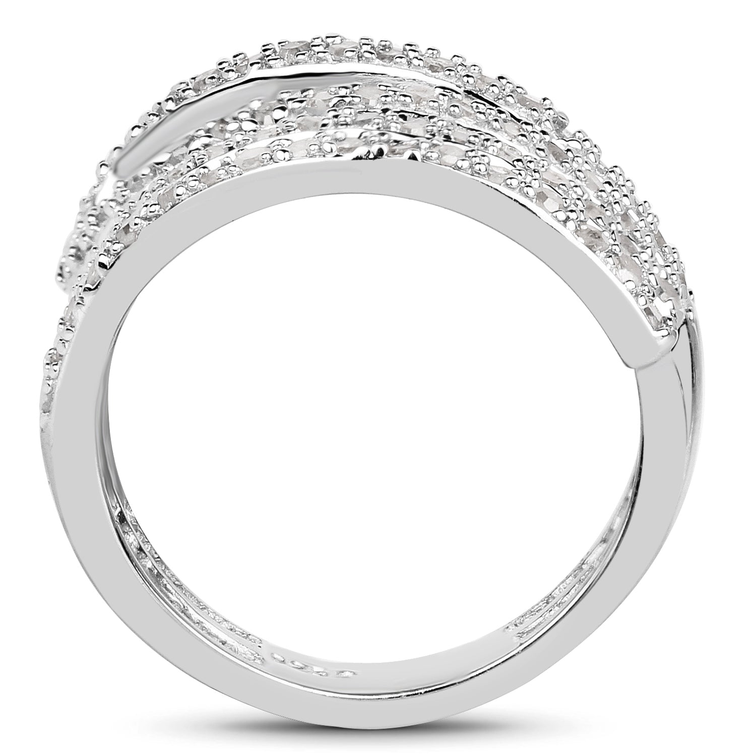 0.83 Carat Genuine White Diamond .925 Sterling Silver Ring by Bids.com