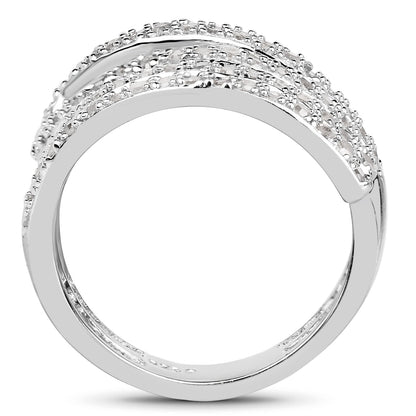 0.83 Carat Genuine White Diamond .925 Sterling Silver Ring by Bids.com