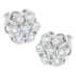 Sterling Silver 2 cttw Floral Composite 7 Stone Diamond Stud Earring (I-J, I1-I2) by Bids.com