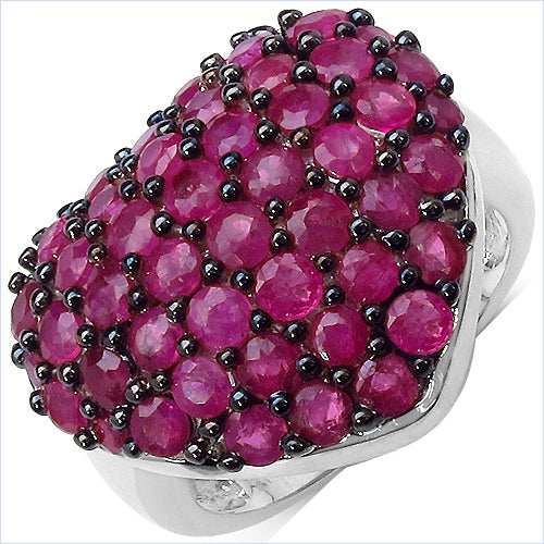3.53 Carat Genuine Ruby .925 Sterling Silver Ring by Bids.com