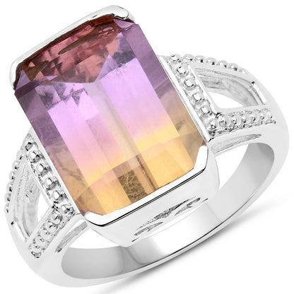 7.15 Carat Genuine Ametrine .925 Sterling Silver Ring by Bids.com