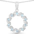 1.10 Carat Genuine Aquamarine and White Topaz .925 Sterling Silver Pendant by Bids.com