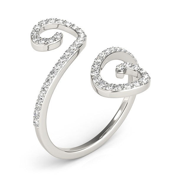 14k White Gold Diamond Open Flourish Style Ring (1/2 cttw) by Bids.com
