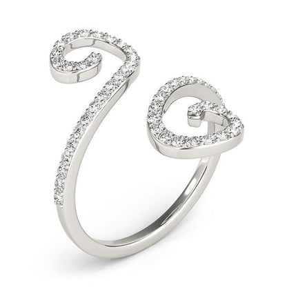 14k White Gold Diamond Open Flourish Style Ring (1/2 cttw) by Bids.com