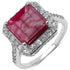 5.35 Carat Genuine Ruby .925 Sterling Silver Ring by Bids.com