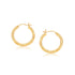 14k Yellow Gold Hoop Earring with Diamond-Cut Finish(3x25mm)  DestGlow