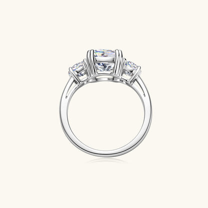 3.5 Carat Sparkala™ Three-Stone Ring (Platinum over Fine Sterling Silver) by Sparkala