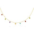 14k Yellow Gold Cable Chain Necklace with Round Multi-Tone Charms by Bids.com