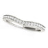14k White Gold Curved Diamond Wedding Band (1/6 cttw) by Bids.com