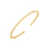 14k Yellow Gold High Polish Bead Cuff Bangle (3mm) by Bids.com