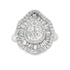 Genuine Cubic Zirconium Ring Sterling Silver by Bids.com