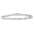 10K White Gold Geometric Pattern Diamond Tennis Bracelet (3 cttw, H-I Color, SI2-I1 Clarity) by Bids.com