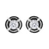 Black Rhodium Plated .925 Sterling Silver Round 1-1/2 cttw Diamond Double Halo 4-Prong Solitaire Milgrain Stud Earrings (H-I Color, I2-I3 Clarity) by Bids.com