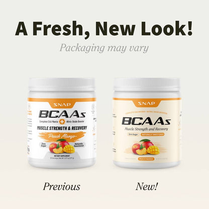 BCAA Powder (Peach Mango Flavor) by Snap Supplements