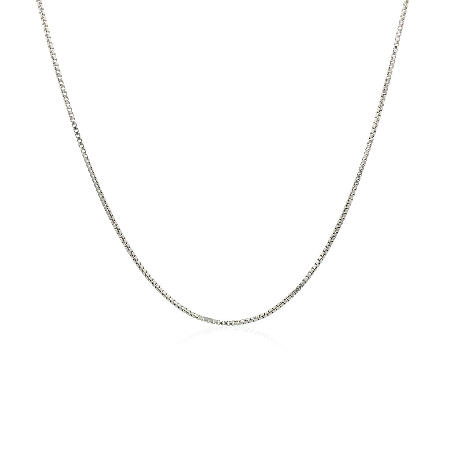 Sterling Silver Rhodium Plated Box Chain 0.7mm by Bids.com