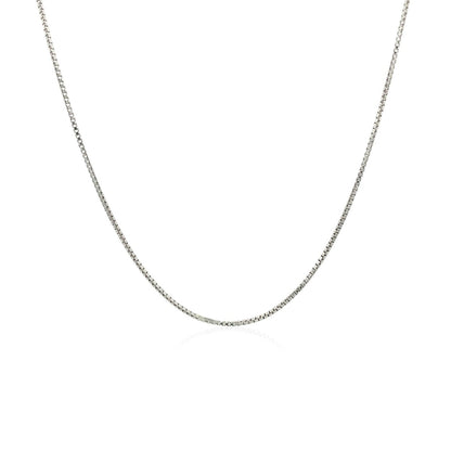 Sterling Silver Rhodium Plated Box Chain 0.7mm by Bids.com