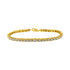 10K Yellow Gold Plated .925 Sterling Silver 1 cttw Prong-Set Diamond Pear Shape Link Bracelet (I-J Color, I1-I2 Clarity) - 7.25" by Bids.com