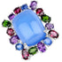 26.67 Carat Genuine Multi Stones .925 Sterling Silver Ring by Bids.com
