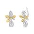 14K White and Yellow Gold 1.00 Cttw Round Pave-Set Diamond Teardrop and Marquise Shape Drop Dangle Earrings (H-I Color, SI1-SI2 Clarity)  DestGlow