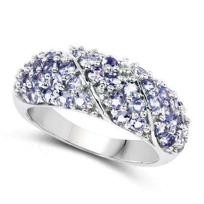 1.48 Carat Genuine Tanzanite .925 Sterling Silver Ring by Bids.com