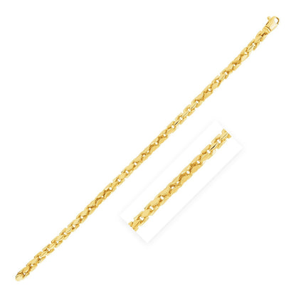 14k Yellow Gold High Polish Mens Fancy Box Bracelet (5.0mm) by Bids.com