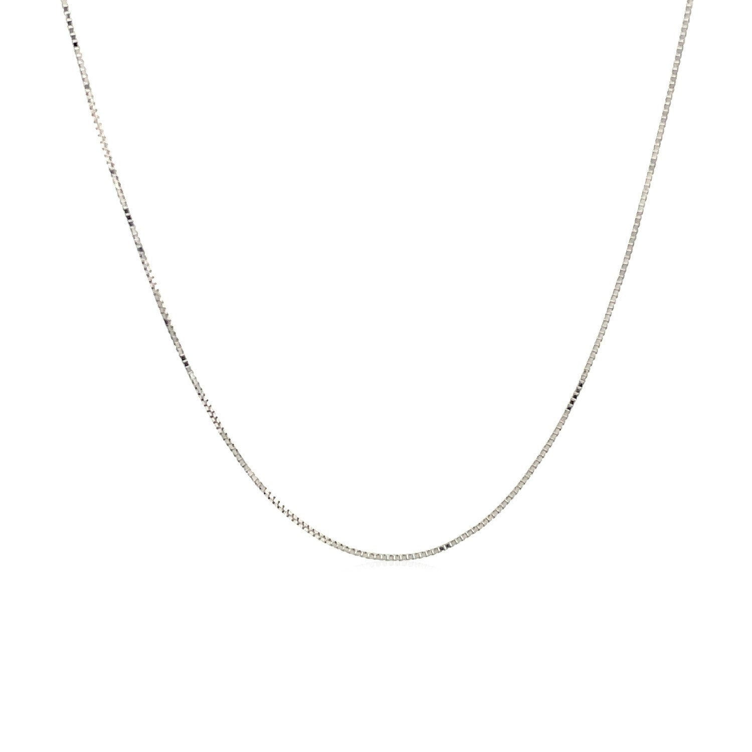 10k White Gold Classic Box Chain (0.45 mm) by Bids.com