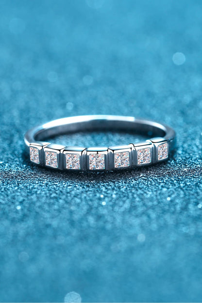 Sparkala™ Rhodium-Plated Half-Eternity 7 Stone Ring by Sparkala
