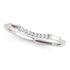 14k White Gold Wave Design Pave Set Diamond Wedding Ring (1/20 cttw) by Bids.com