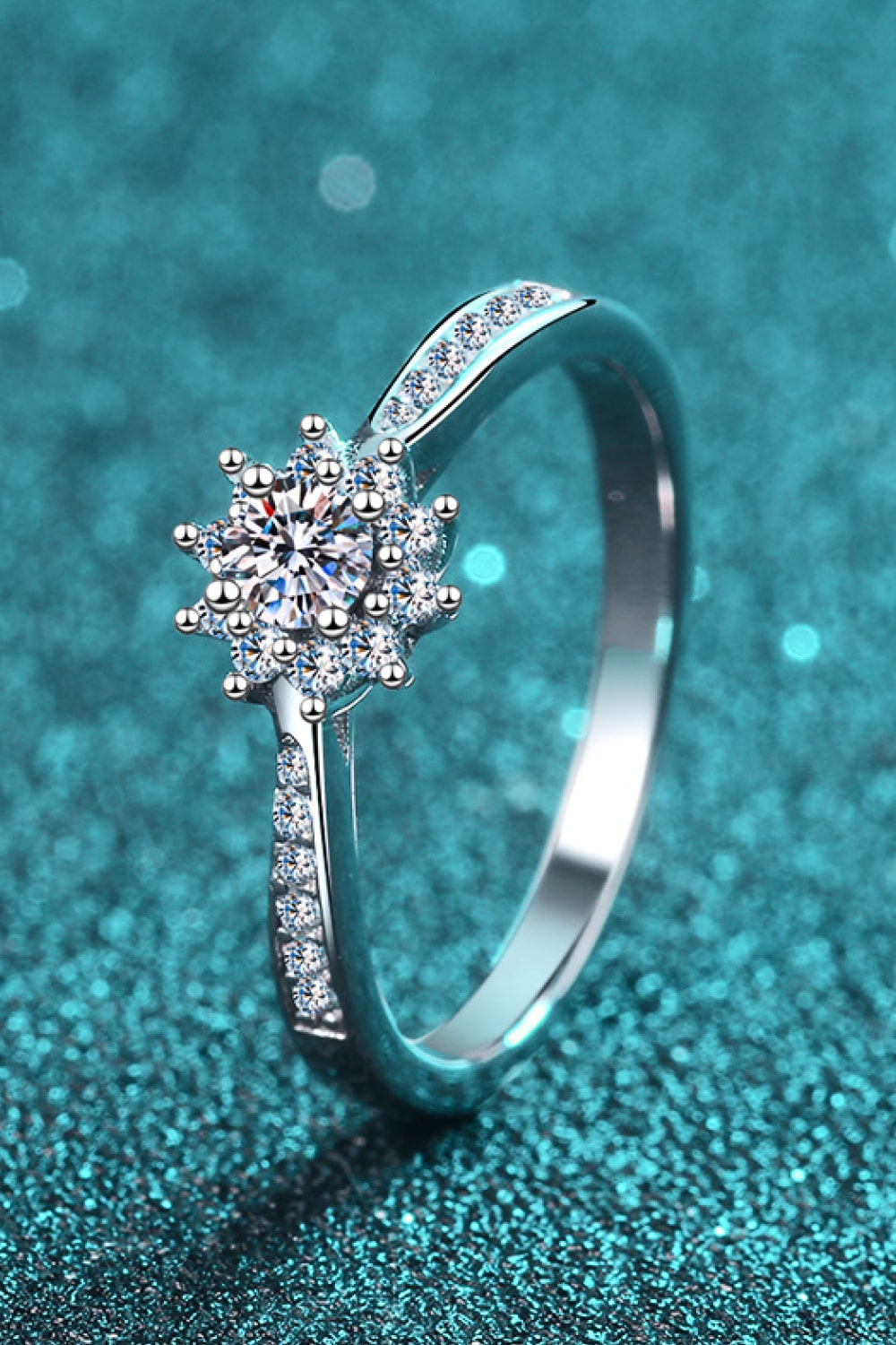 Sparkala™ Rhodium-Plated Snowflake Ring by Sparkala