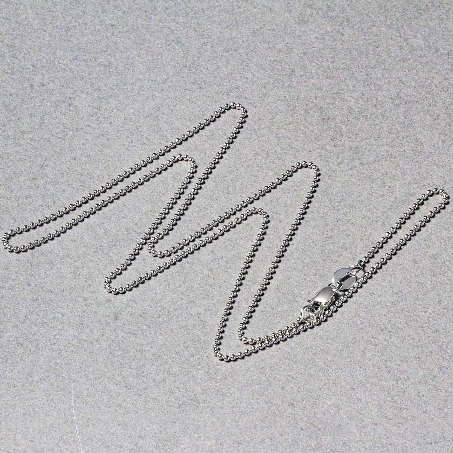 14k White Gold Bead Chain 1.0mm by Bids.com