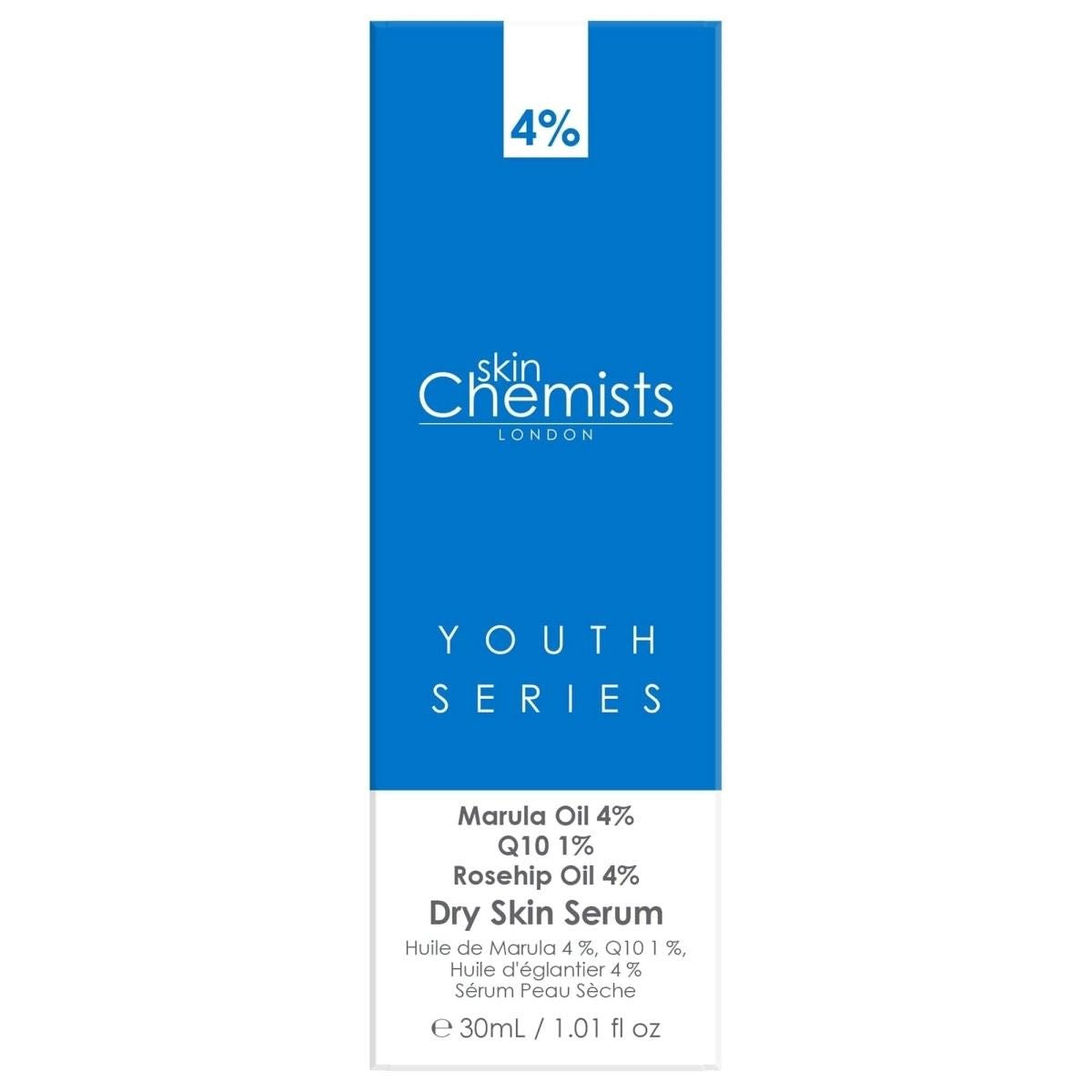 Dry Skin Serum Marulua Oil 4%, Q10 1%, Rosehip Oil 4% 30ml by skinChemists US
