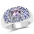 2.43 Carat Genuine Amethyst and Tanzanite .925 Sterling Silver Ring by Bids.com