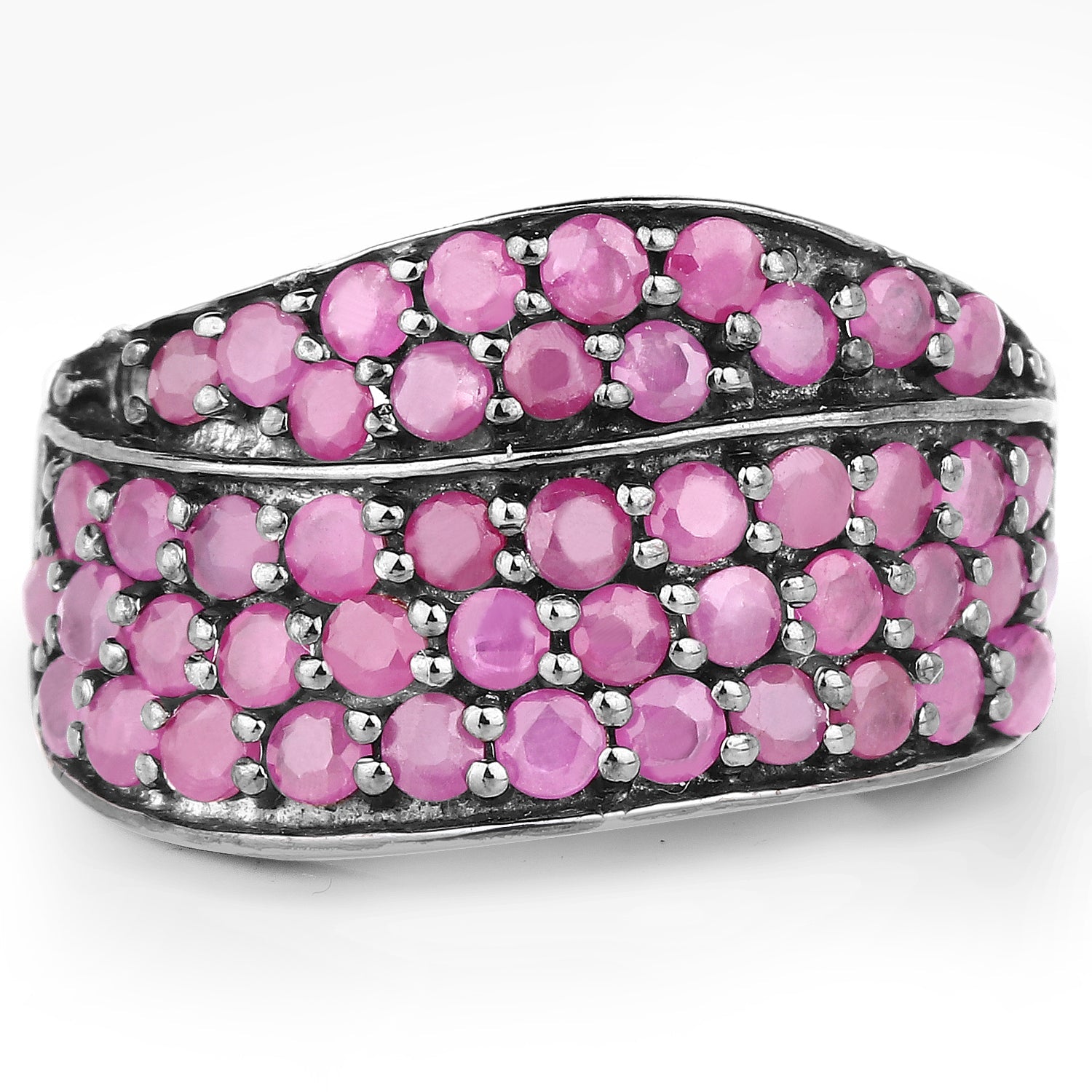 2.33 Carat Genuine Ruby .925 Sterling Silver Ring by Bids.com