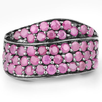 2.33 Carat Genuine Ruby .925 Sterling Silver Ring by Bids.com