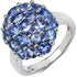 Two Tone Plated 2.54 Carat Genuine Tanzanite .925 Sterling Silver Ring by Bids.com