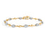 10K White and Yellow Gold 1.00 Cttw Diamond Oval Shaped Cluster Link Bracelet (I-J Color, SI2-I1 Clarity) - 7" Inches by Bids.com