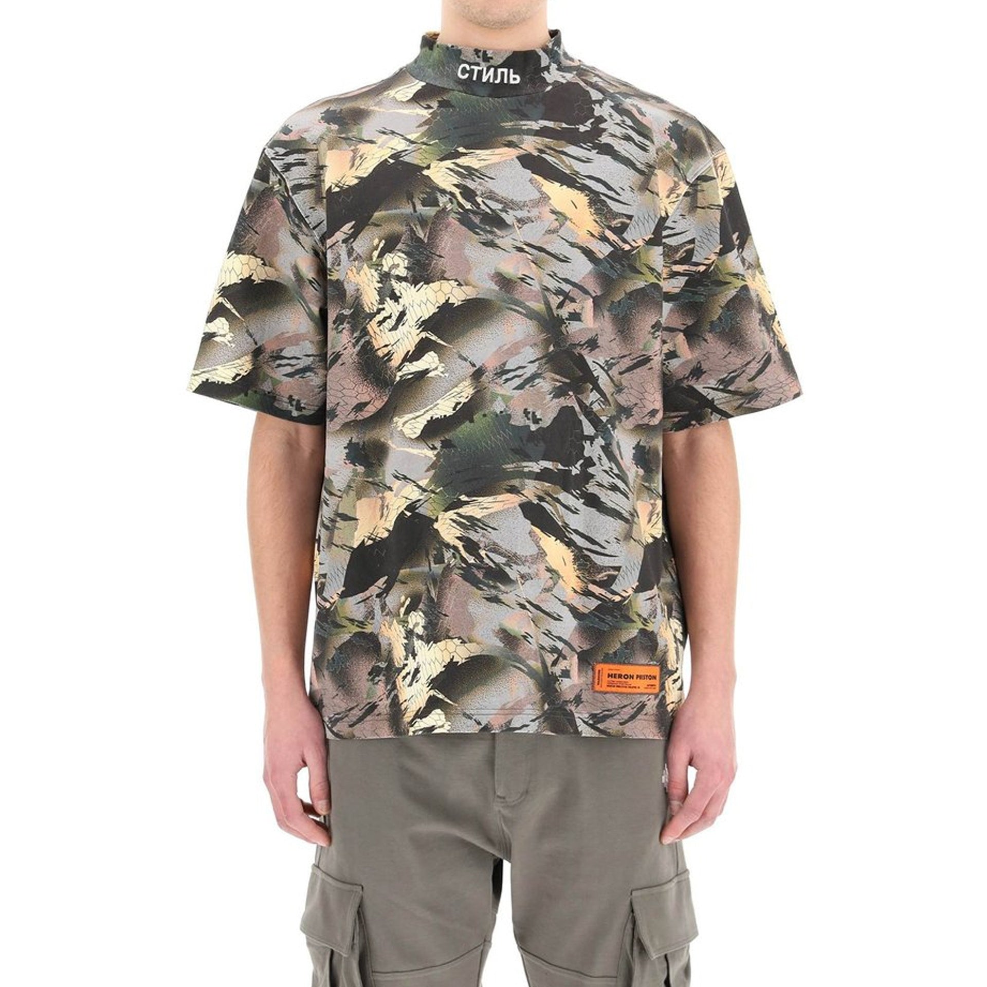 Heron Preston Camouflage Print T-Shirt Men by Luosophy