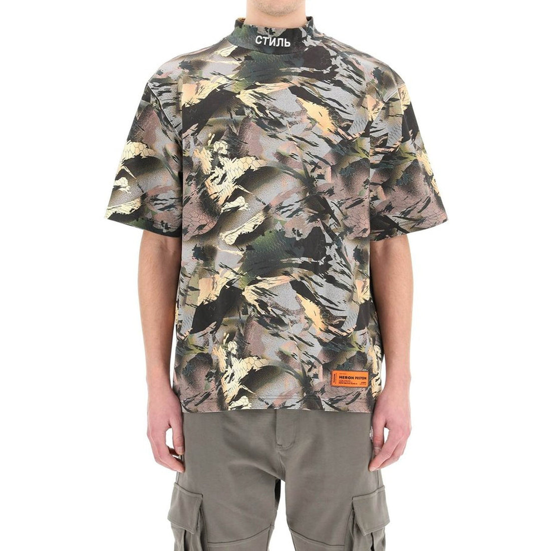 Heron Preston Camouflage Print T-Shirt Men 